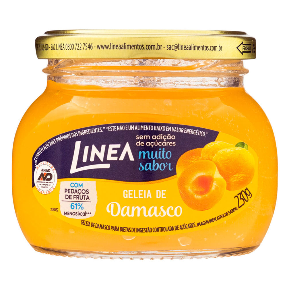 Encontraproduto.com.br - Geleia Linea Damasco Pote com 230g