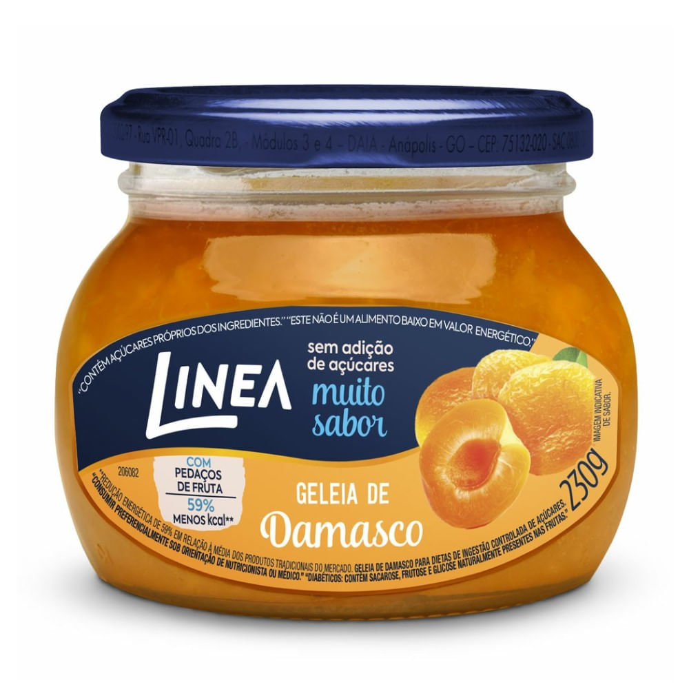 Encontraproduto.com.br - Geleia Linea Damasco Pote com 230g