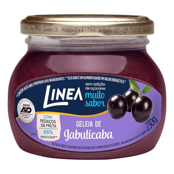 Encontraproduto.com.br - Geléia Jabuticaba Zero Açúcar 230g - Linea