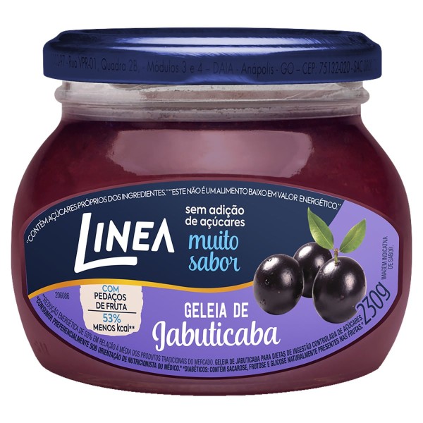 Encontraproduto.com.br - Geléia Jabuticaba Zero Açúcar 230g - Linea