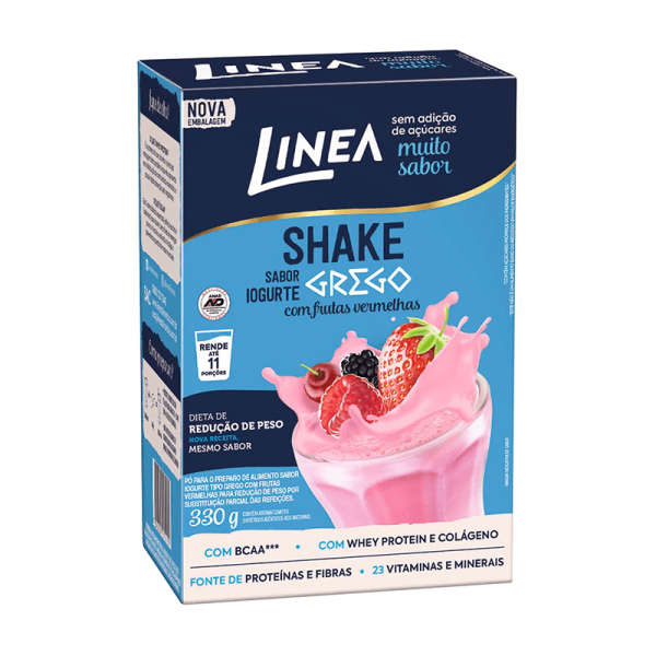 Encontraproduto.com.br - Shake Linea Iogurte Grego com Frutas Vermelhas 330g