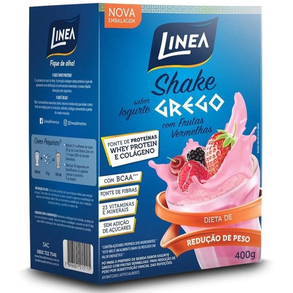 Encontraproduto.com.br - Shake Linea Iogurte Grego com Frutas Vermelhas 330g