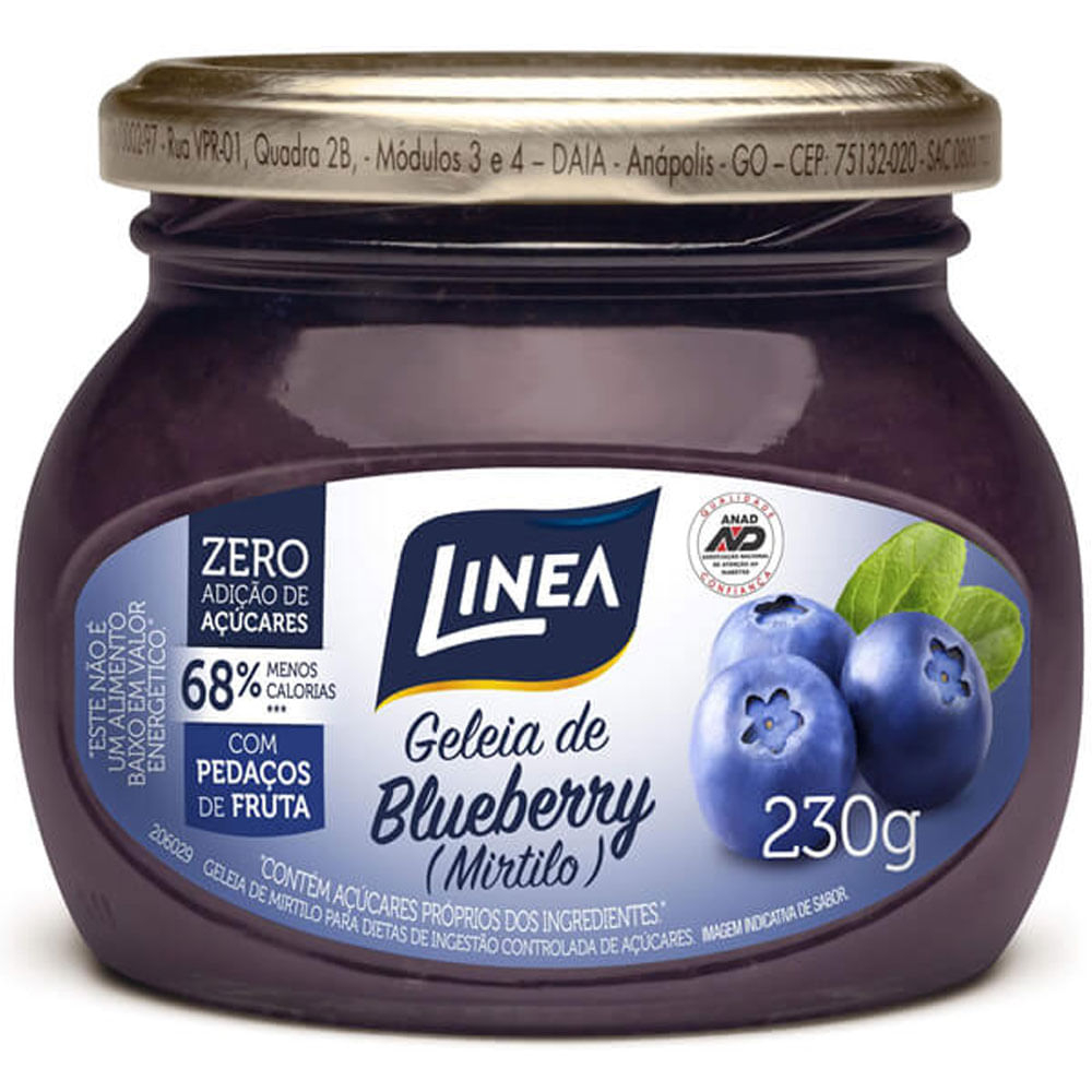 Encontraproduto.com.br - Geleia Linea Mirtilo Pote com 230g