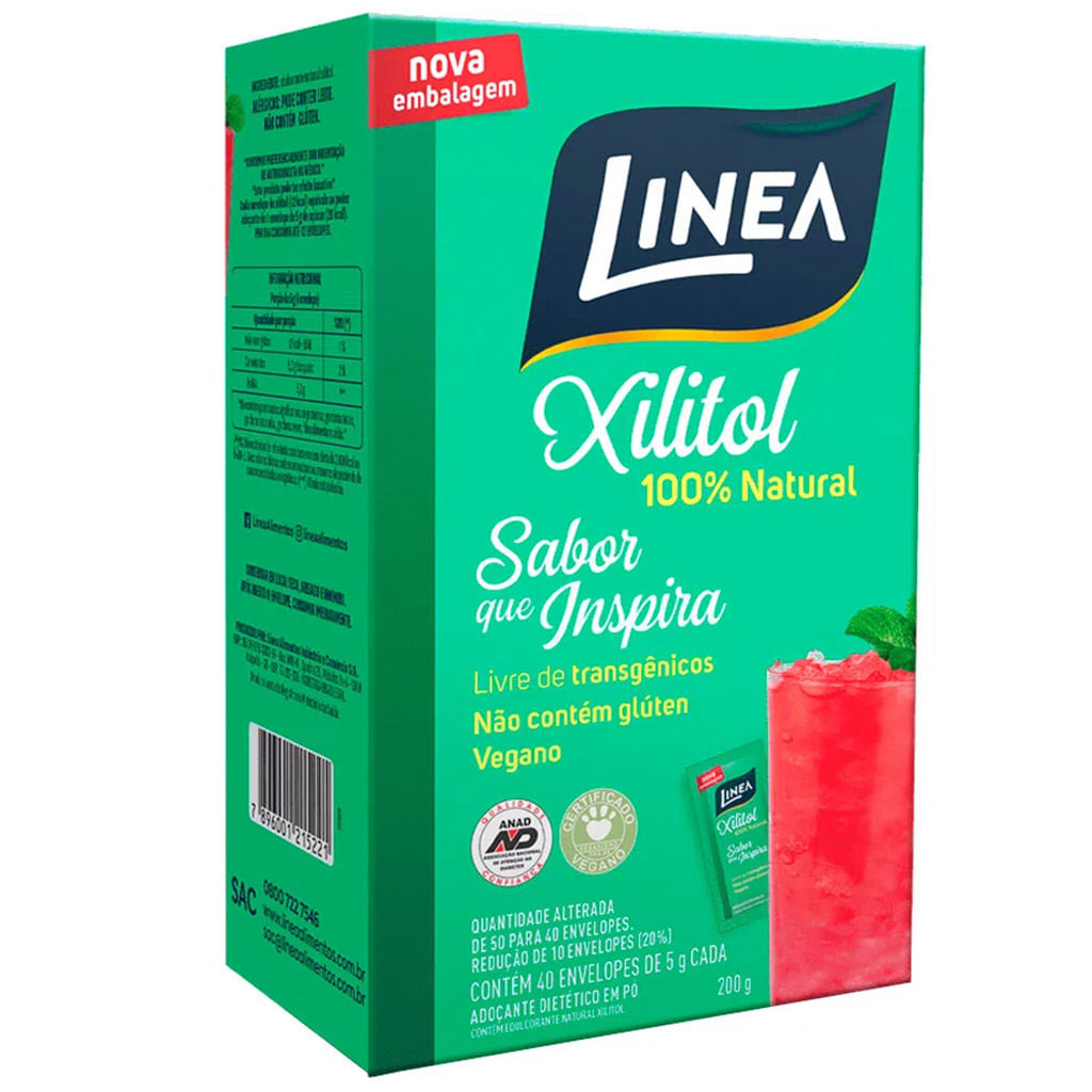 Adoçante em Pó Xilitol c/40 - Linea