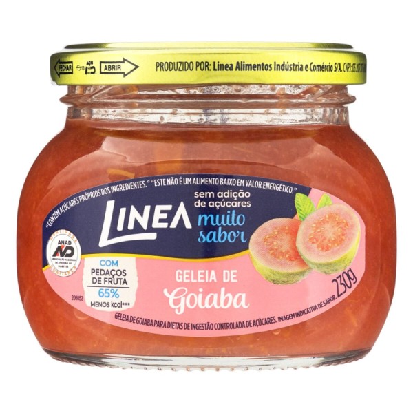 Encontraproduto.com.br - Geléia Goiaba Zero Açúcar 230g - Linea