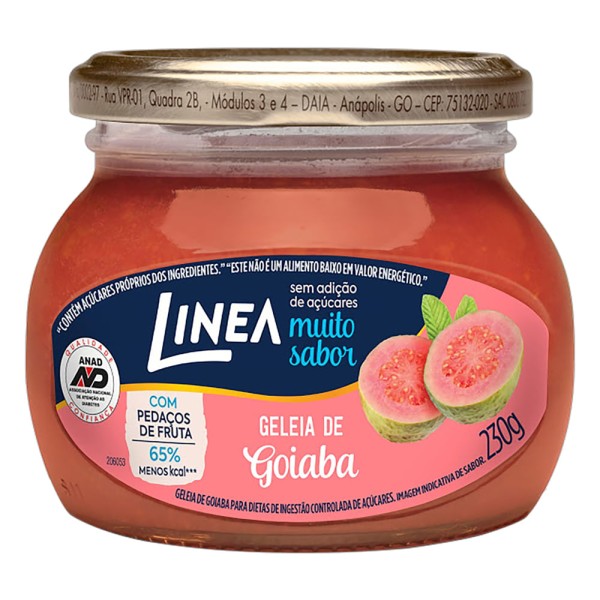 Encontraproduto.com.br - Geléia Goiaba Zero Açúcar 230g - Linea