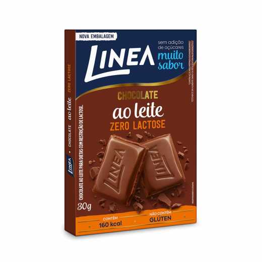 Encontraproduto.com.br - Chocolate Zero Lactose Linea Ao Leite Caixeta com 30g