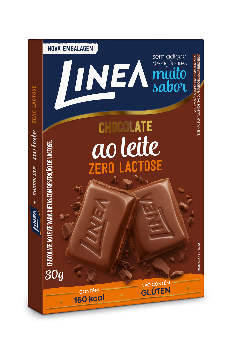 Encontraproduto.com.br - Chocolate Linea Ao Leite Diet Zero Lactose 30g