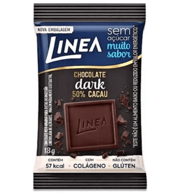 Encontraproduto.com.br - Mini Tablete de Chocolate Dark Zero Açúcar 13g - Linea