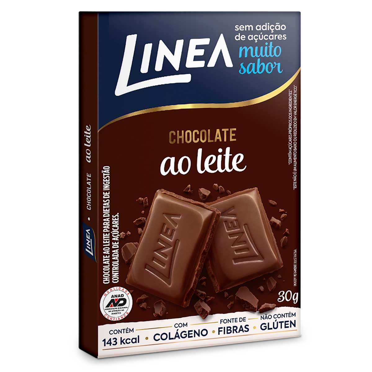 Encontraproduto.com.br - Chocolate ao Leite Zero Açúcar 30g - Linea