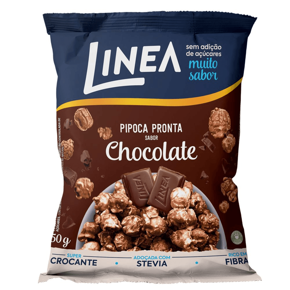 Encontraproduto.com.br - Pipoca Pronta de Chocolate 50g - Linea