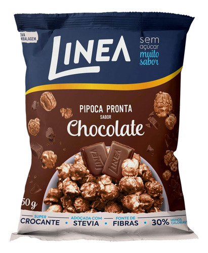 Encontraproduto.com.br - Pipoca Pronta de Chocolate 50g - Linea