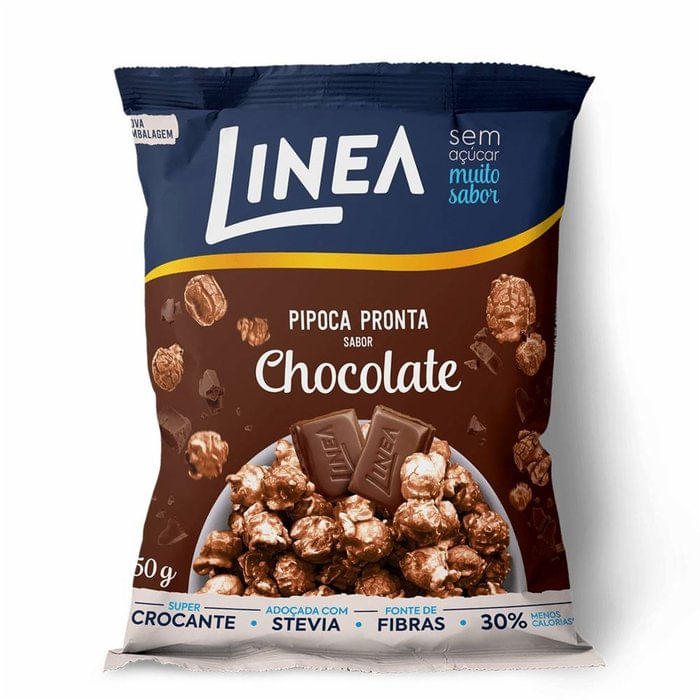 Encontraproduto.com.br - Pipoca Pronta de Chocolate 50g - Linea