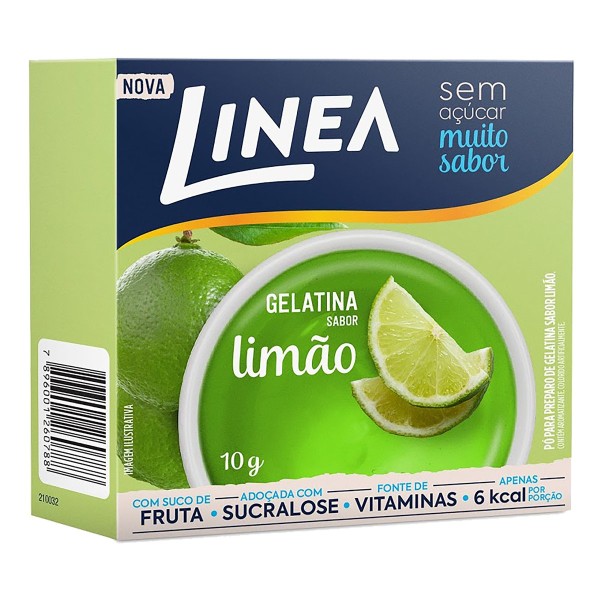 Encontraproduto.com.br - Gelatina Linea Sem Açucar Limão 10g