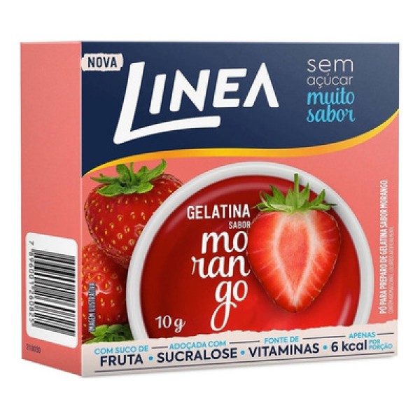 Encontraproduto.com.br - Gelatina Línea Morango Caixeta com 10g