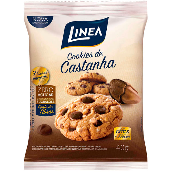 Encontraproduto.com.br - Biscoito Linea Cookies Castanha Para 40G - Linea