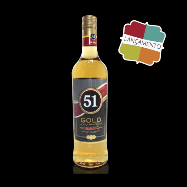 Encontraproduto.com.br - Cachaca 51 Ouro Env Tipo Exportacao 700Ml