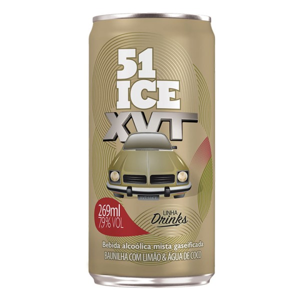 Encontraproduto.com.br - Bebida Mista Alcoolica Baunilha com Limão e Água de Coco 51 Ice Lata 269ml