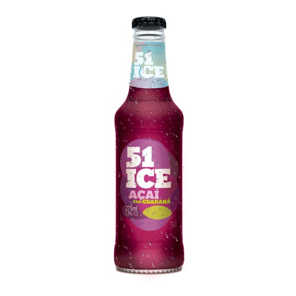 Encontraproduto.com.br - Bebida Mista Alcoólica Açaí com Guaraná 51 Ice Garrafa 275ml