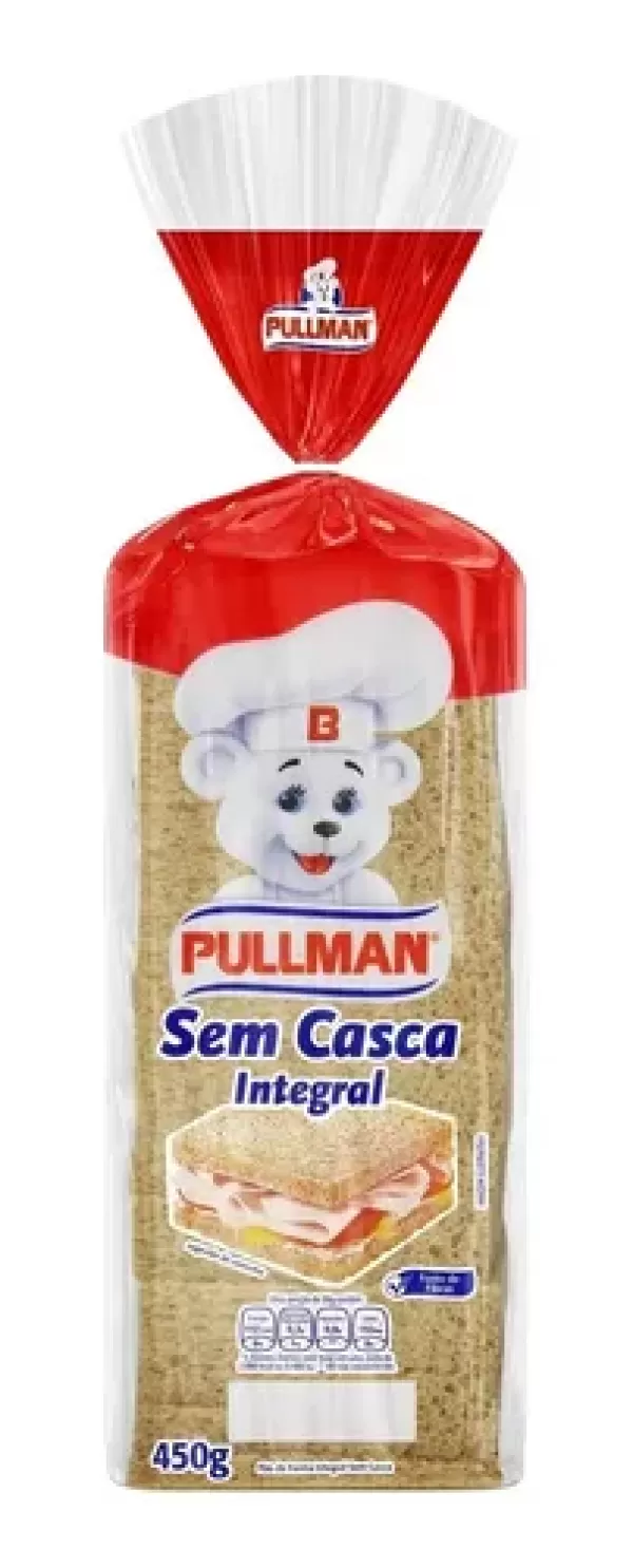 Pão de Forma Integral PULLMAN Sem Casca Pacote 450g