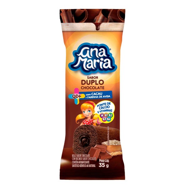 Bolo Pullman Ana Maria Duplo Chocolate Pacote com 35g