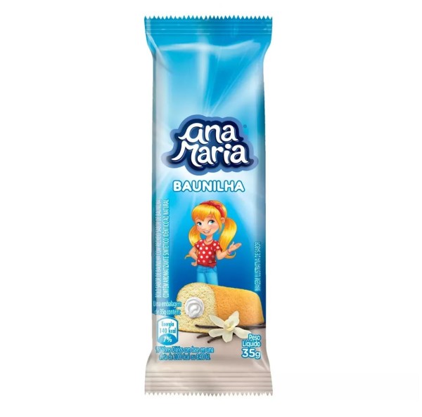 Encontraproduto.com.br - Bolo de Baunilha com Recheio de Baunilha Ana Maria 35g