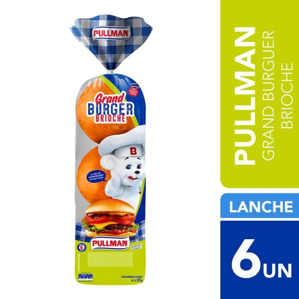 Encontraproduto.com.br - Pão para Hambúrguer Pullman Brioche Pacote com 520g