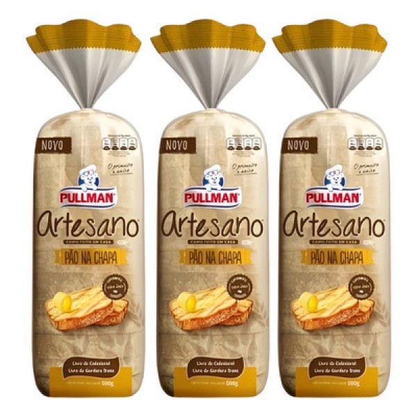 Encontraproduto.com.br - Pão de Forma Pullman Pão na Chapa Pacote com 500g
