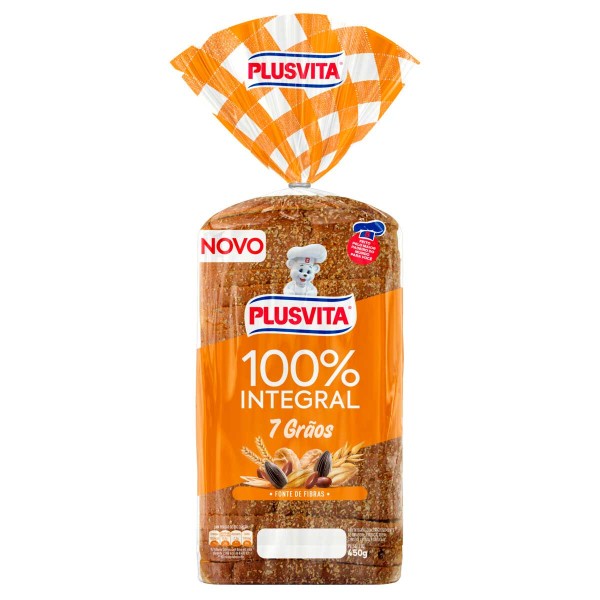 Encontraproduto.com.br - Pão de Forma Plus Vita 100% Integral 7 Grãos 450g