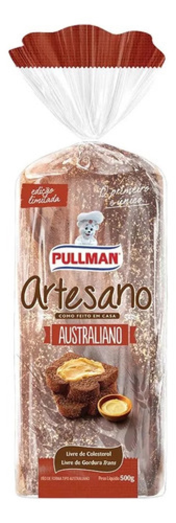 Pão de Forma Australiano Artesano Pullman 500g