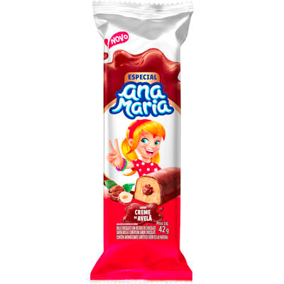 Encontraproduto.com.br - Bolinho Ana Maria Coberto Recheado Creme De Avelã 42g