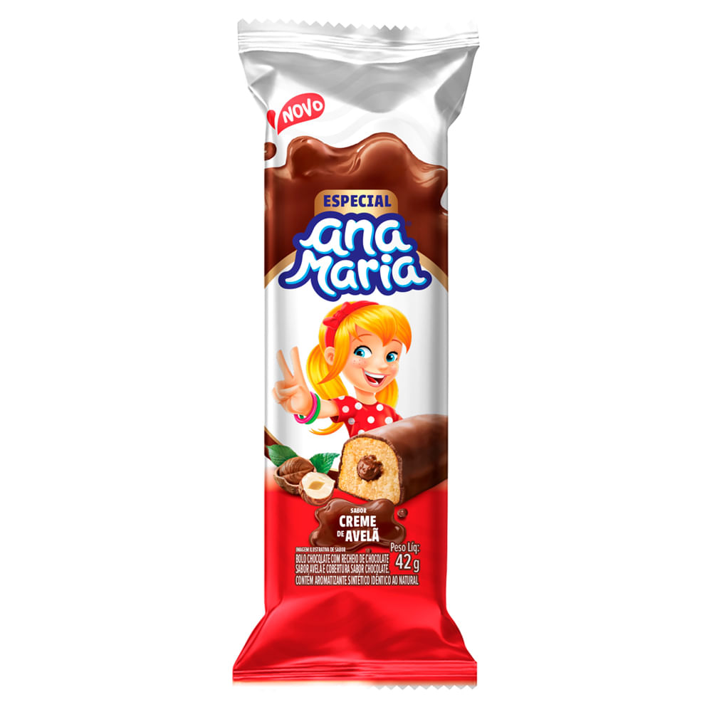 Encontraproduto.com.br - Bolinho Ana Maria Coberto Recheado Creme De Avelã 42g