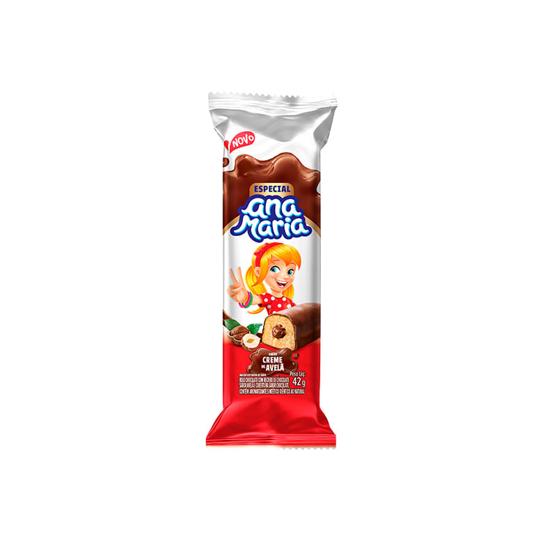 Encontraproduto.com.br - Bolinho Ana Maria Coberto Recheado Creme De Avelã 42g