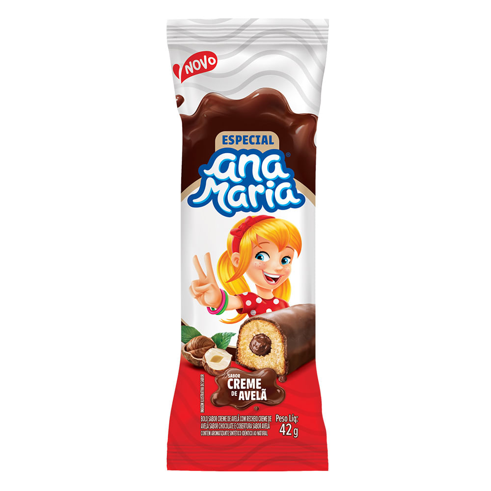 Encontraproduto.com.br - Bolinho Ana Maria Coberto Recheado Creme De Avelã 42g
