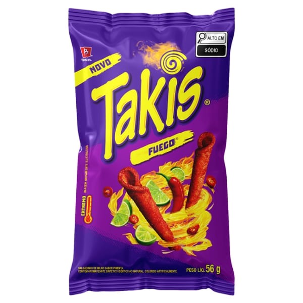 SALGADINHO DE MILHO BIMBO TAKIS FUEGO 56G