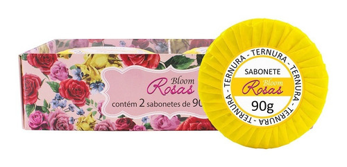 Estojo com 2 Sabonetes Bloom Rosas Ternura 90g Cada