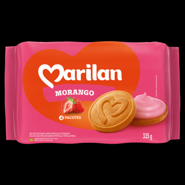Bisc Rech Marilan 335g-Pc Morango