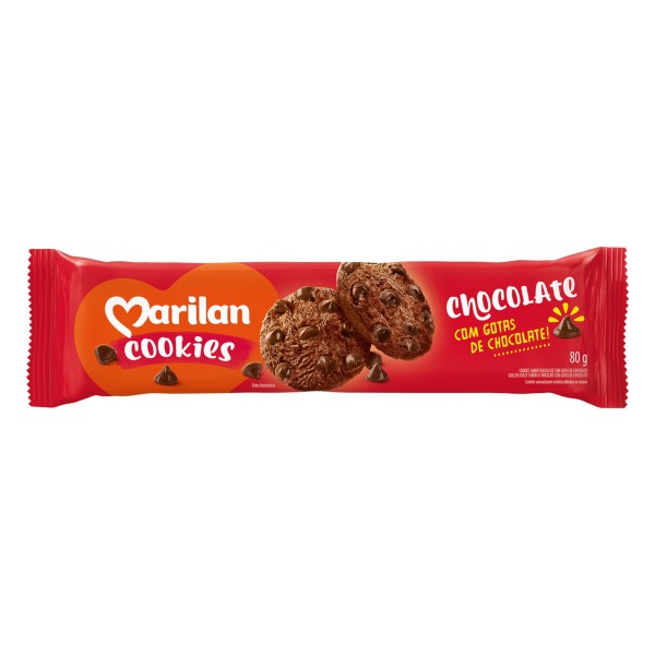 Encontraproduto.com.br - Biscoito Cookie Chocolate com Gotas de Chocolate Marilan 80 g