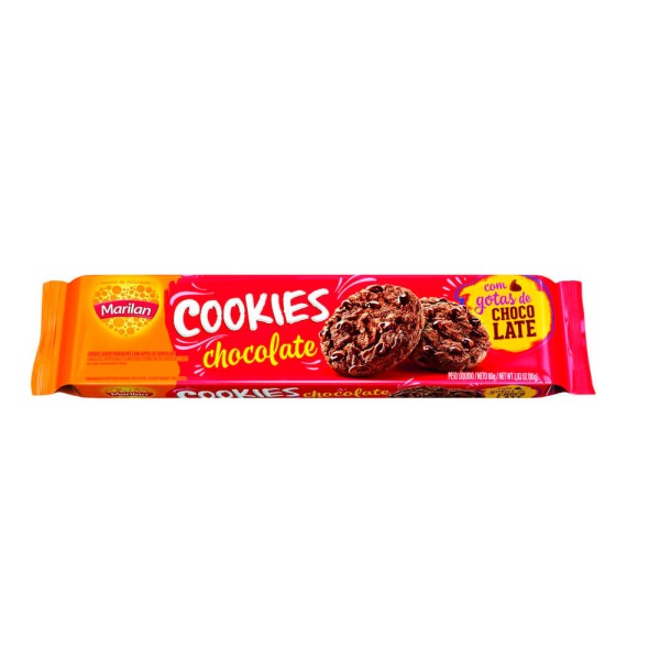 Encontraproduto.com.br - Biscoito Cookie Chocolate com Gotas de Chocolate Marilan 80 g