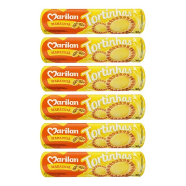 Encontraproduto.com.br - Kit 6 Biscoito Marilan Tortinhas Maracuja 6x140g