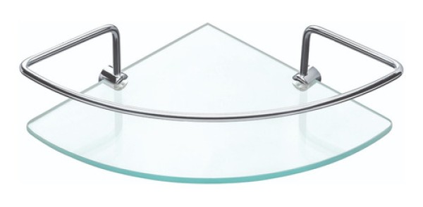 Encontraproduto.com.br - Prateleira Cantoneira de Canto Vidro com Haste 20X20cm - Pr3031-1 - Primafer