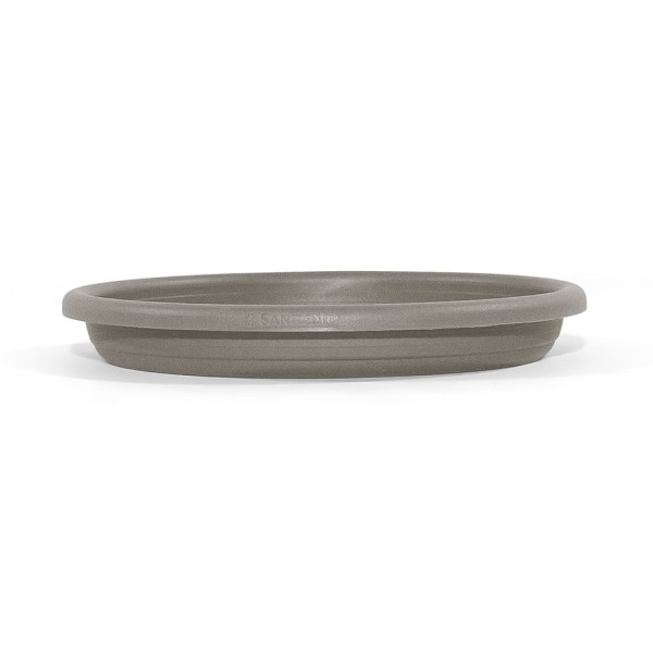 Prato para Vaso Plástico Redondo Cinza 13 cm Atlas