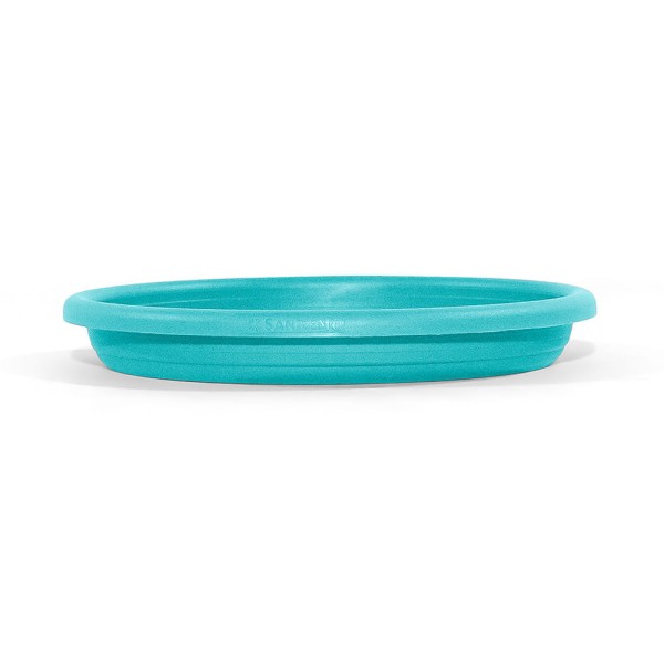 Prato para Vaso Plástico Redondo Azul Tiffany 13 cm Atlas