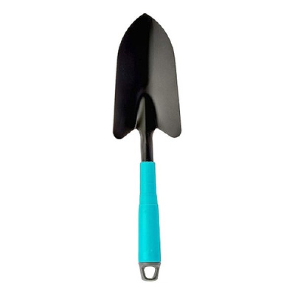 Encontraproduto.com.br - Pá de Mão para Jardim Estreita com Cabo Plástico Azul Tiffany/Preta Atlas