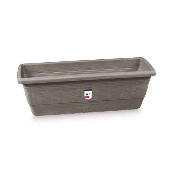 Encontraproduto.com.br - Floreira Plástica Retangular Cinza 50 x 18 cm Atlas