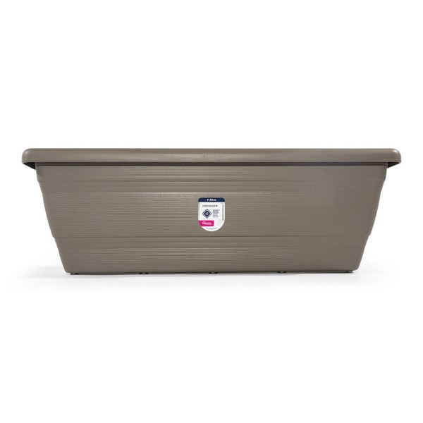 Encontraproduto.com.br - Floreira Plástica Retangular Cinza 50 x 18 cm Atlas