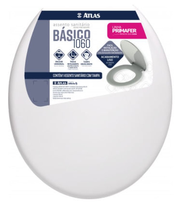 Assento Sanitário Atlas Universal Básico Branco
