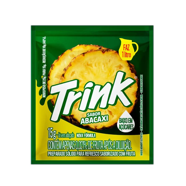Encontraproduto.com.br - Refresco em Pó Abacaxi Trink Pacote 15g
