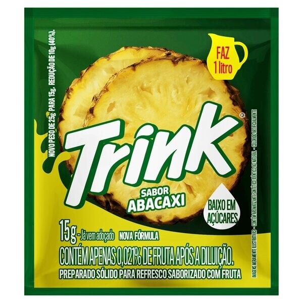 Encontraproduto.com.br - Refresco em Pó Abacaxi Trink Pacote 15g