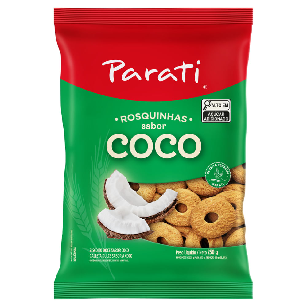 Encontraproduto.com.br - Biscoito Rosquinha Coco Parati 250g
